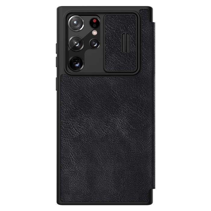Bild 3, NILLKIN NILLKIN Samsung Galaxy S22 Ultra Fodral Qin Series Svart - Teknikhallen.se