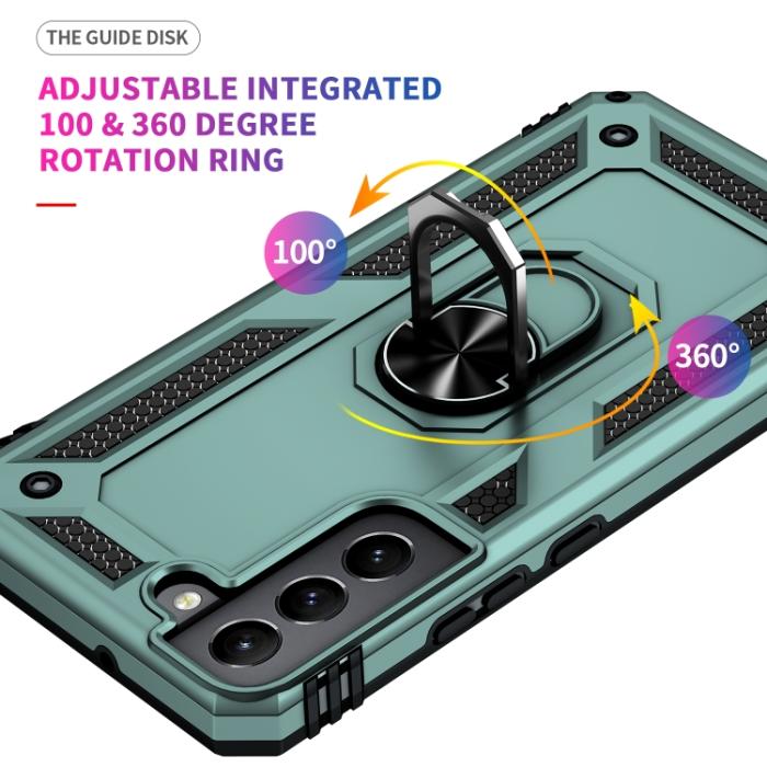 Bild 6,  Samsung Galaxy S22 Skal Ring Armor Hybrid Mörk Grön - Teknikhallen.se