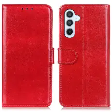  Samsung Galaxy A36 5G/A56 5G Fodral Crazy Horse L&auml;der R&ouml;d - Teknikhallen.se