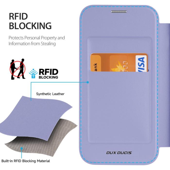 Bild 3, DUX DUCIS DUX DUCIS iPhone 15 Fodral MagSafe Skin X Pro Lila - Teknikhallen.se