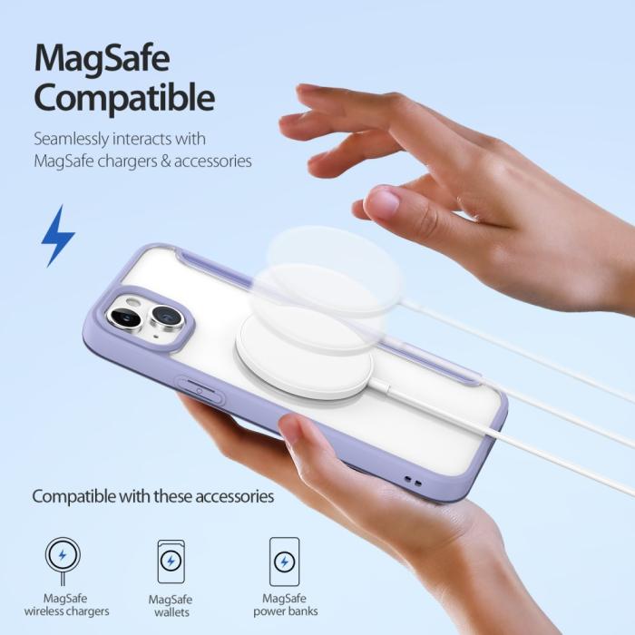 Bild 4, DUX DUCIS DUX DUCIS iPhone 15 Fodral MagSafe Skin X Pro Lila - Teknikhallen.se