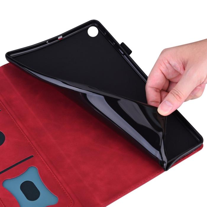 Bild 4,  Lenovo Tab M10 Plus Gen 3 Fodral Frontficka Och Pennhållare Röd - Teknikhallen.se