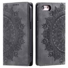 iPhone 17e / 16e Fodral Flip Mandala L&auml;der Gr&aring; - Teknikhallen.se