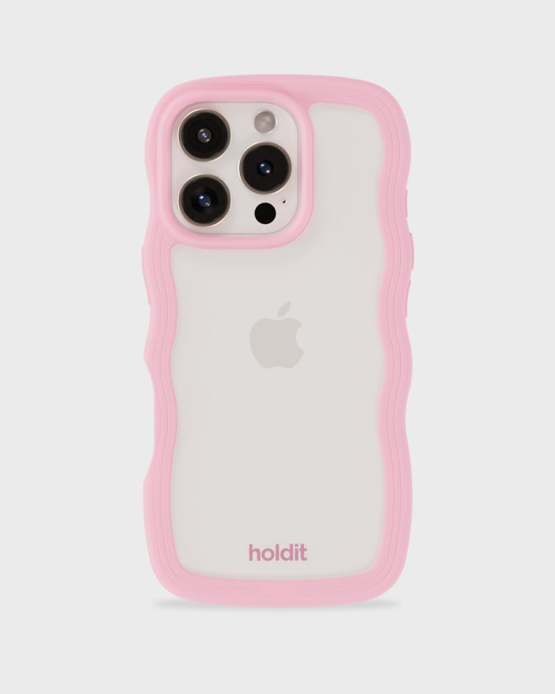 holdit holdit iPhone 16 Pro Skal Wavy Pink/Transparent - Teknikhallen.se