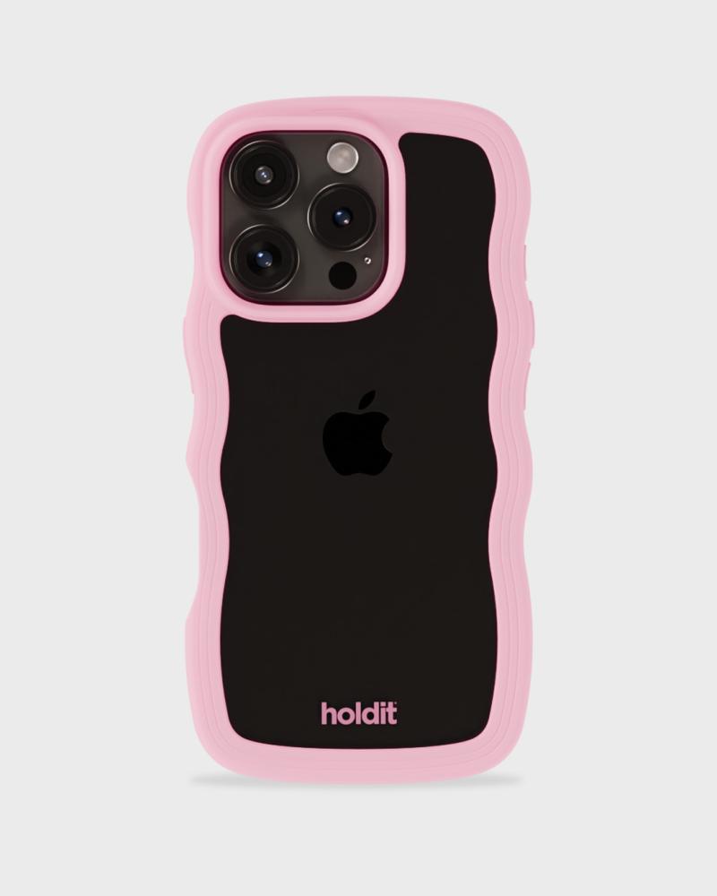 holdit holdit iPhone 16 Pro Skal Wavy Pink/Transparent - Teknikhallen.se