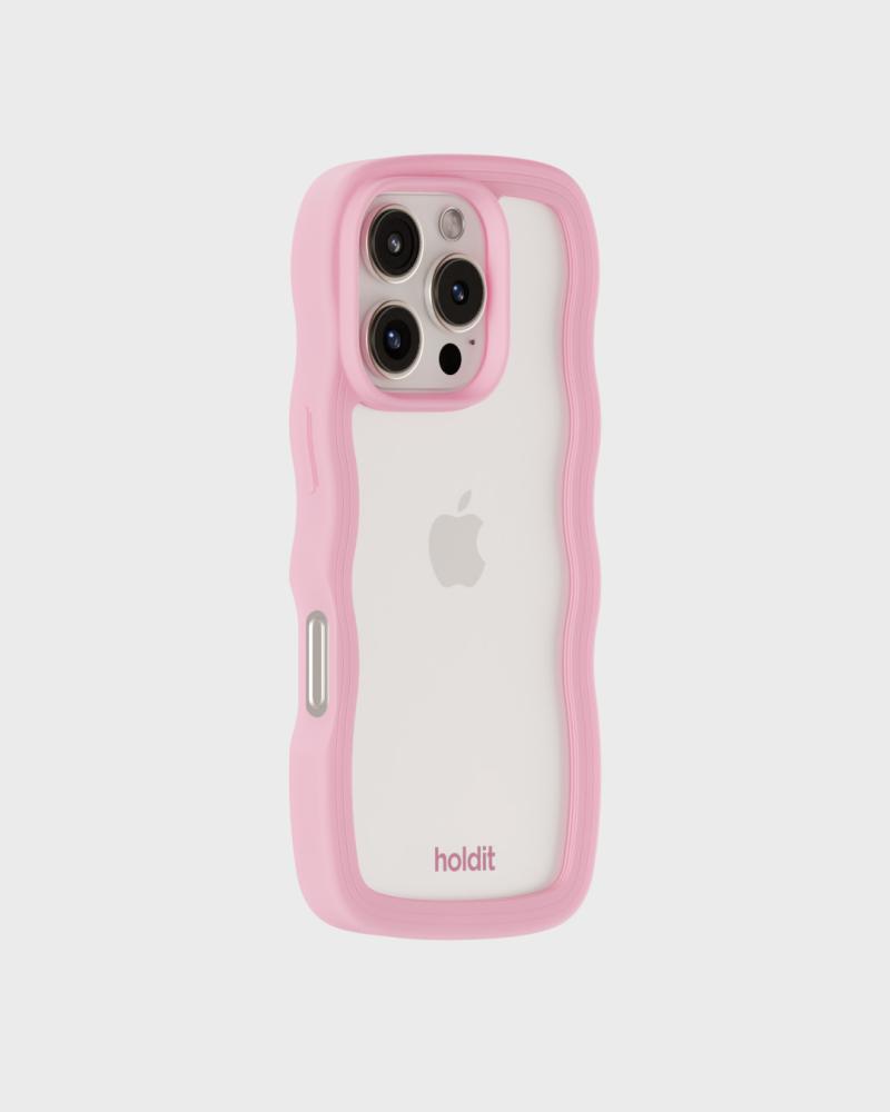 holdit holdit iPhone 16 Pro Skal Wavy Pink/Transparent - Teknikhallen.se