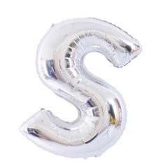  Bokstavsballong S 70 cm Silver - Teknikhallen.se