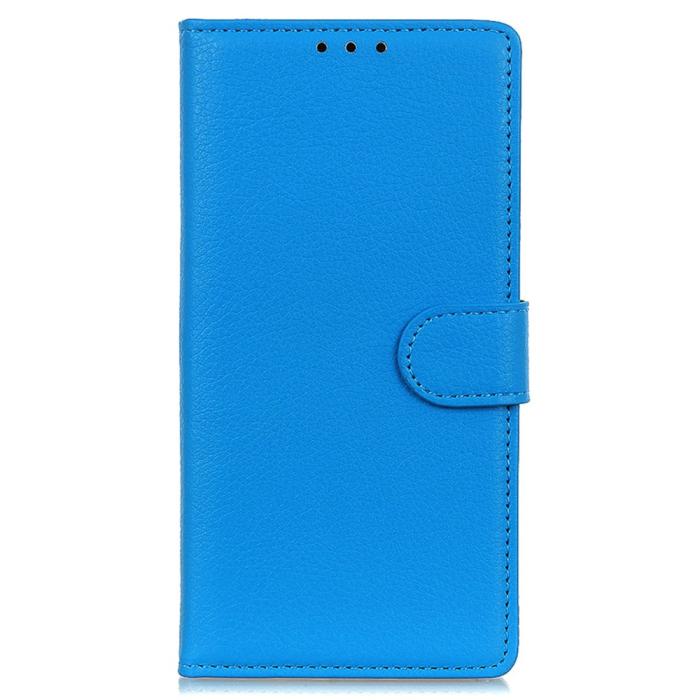 Bild 6,  Samsung Galaxy A16 Fodral Litchi Läder Blå - Teknikhallen.se