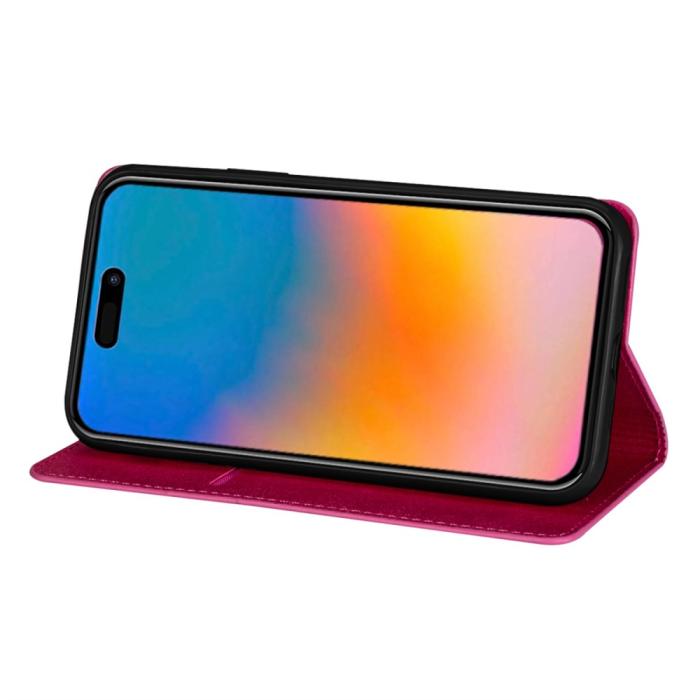 Bild 2,  iPhone 15 Plus Fodral Flip Glitter Rosa - Teknikhallen.se