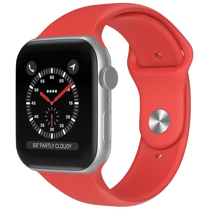 Bild 2, ColorPop Apple Watch 38/40/41/42 mm Silikon Armband (M/L) Röd - Teknikhallen.se