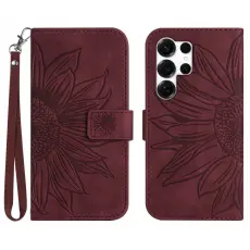  Samsung Galaxy S26 Ultra Fodral Solros Tryck Vinr&ouml;d - Teknikhallen.se