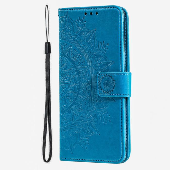 Bild 5,  iPhone 16 Fodral Mandala Läder Blå - Teknikhallen.se
