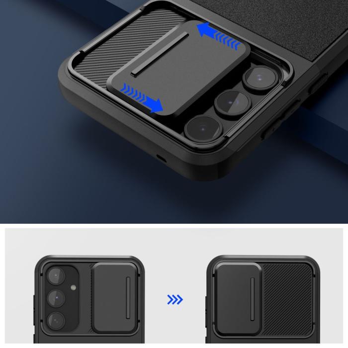 Bild 2, Tech-Protect Tech-Protect Galaxy A55 5G Skal Velar Cam+ Svart - Teknikhallen.se
