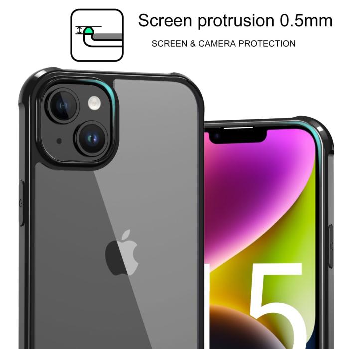 Bild 2, LEEU DESIGN LEEU DESIGN iPhone 15 Plus Skal AirBag Hybrid Matt Svart - Teknikhallen.se