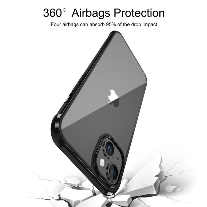 Bild 3, LEEU DESIGN LEEU DESIGN iPhone 15 Plus Skal AirBag Hybrid Matt Svart - Teknikhallen.se