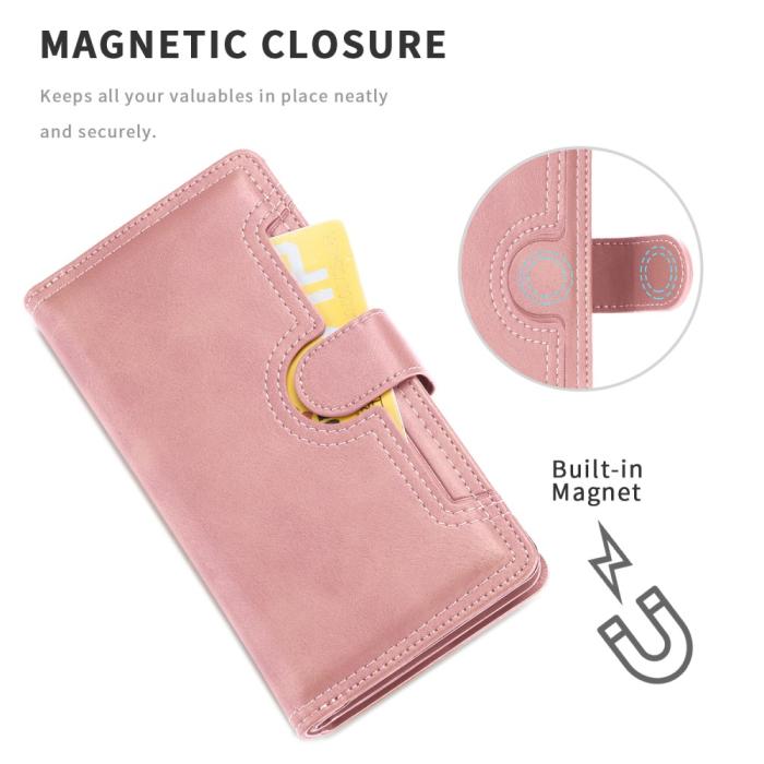 Bild 4,  iPhone 13 Pro Max - Multifunktionellt Flerkort Läder Fodral - Roséguld - Teknikhallen.se