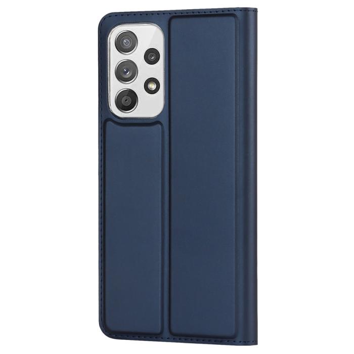 Bild 3,  Samsung Galaxy A53 5G Fodral Flip Skin Touch Blå - Teknikhallen.se