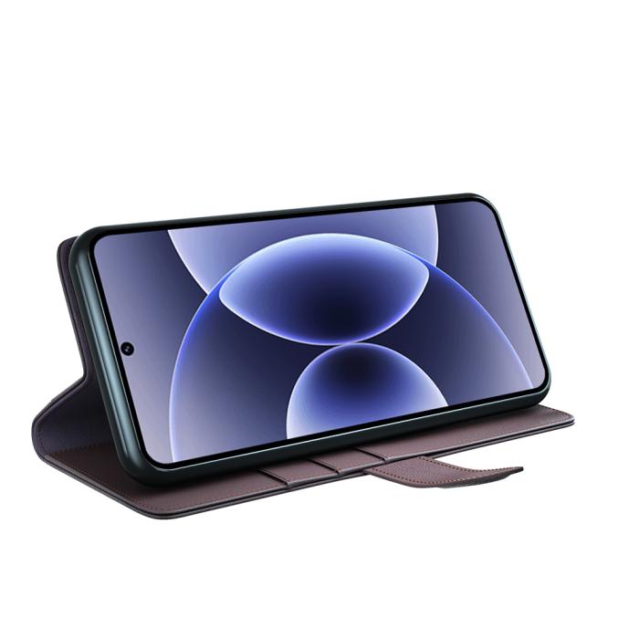 Bild 3,  Xiaomi 17 Fodral Premium Äkta Läder Brun - Teknikhallen.se