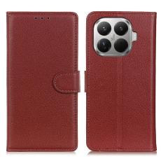  Xiaomi 17T Pro Fodral Litchi L&auml;der Brun - Teknikhallen.se