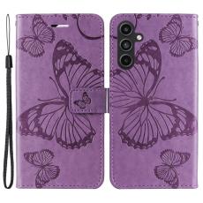  Samsung Galaxy A15 5G Fodral Fj&auml;ril Tryck Lila - Teknikhallen.se