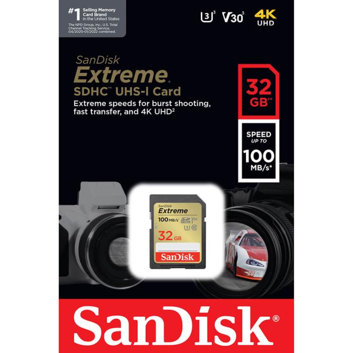 Bild 2, SanDisk SanDisk SDHC Extreme 32 GB Minneskort - Teknikhallen.se