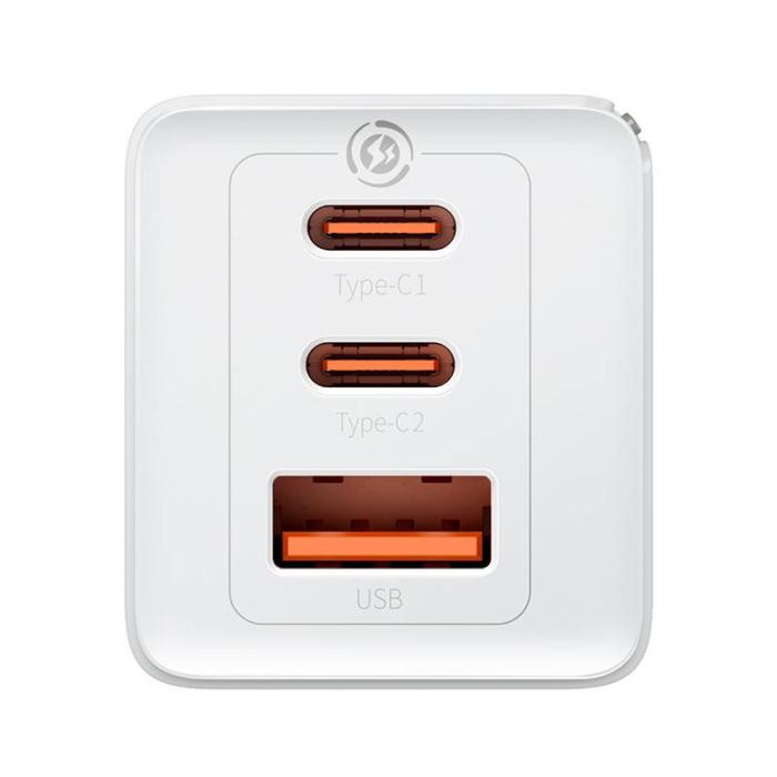 Bild 5, BASEUS Baseus 65W GaN5 Pro Väggladdare 2x USB-C 1x USB-A Vit - Teknikhallen.se