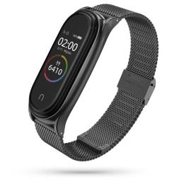 Tech-Protect Tech-Protect Milanese Metall Armband Xiaomi Mi Smart Band 5/6 Svart - Teknikhallen.se