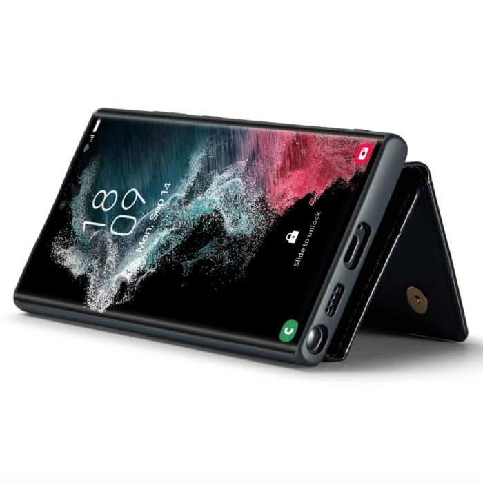 Bild 3, DG.MING DG.MING Galaxy S24 Ultra Skal Magnetisk Plånbok Glitter Svart - Teknikhallen.se