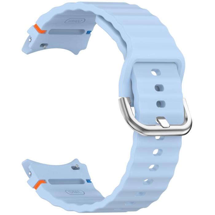 Bild 2,  Galaxy Watch 5/5 Pro/6/7/FE Armband Silikon Wave Design - Teknikhallen.se