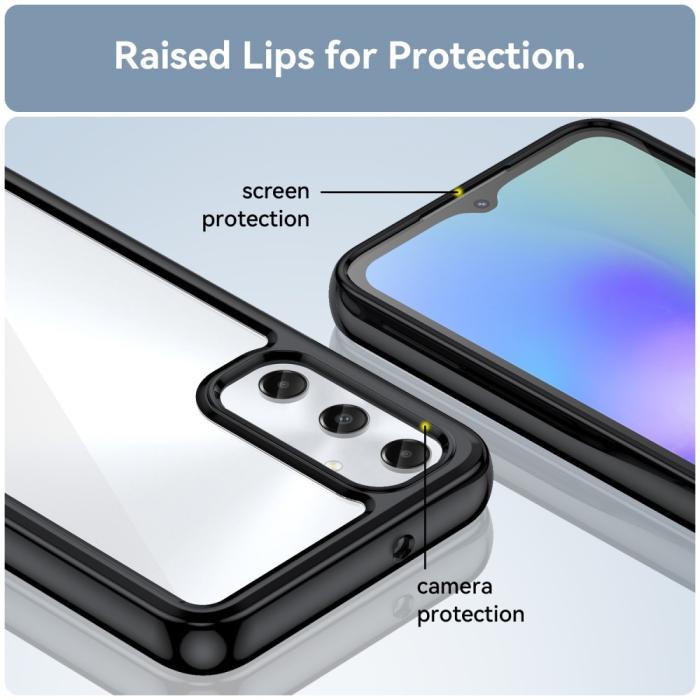 Bild 6,  Samsung Galaxy A05s 4G Skal TPU/Akryl Shockproof Svart - Teknikhallen.se