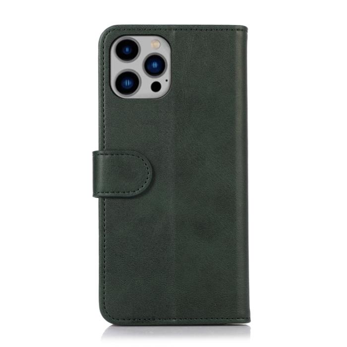 Bild 3,  iPhone 15 Pro Fodral Läder Solid Grön - Teknikhallen.se