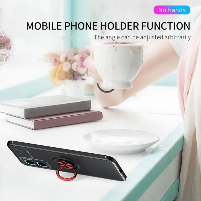 Bild 4,  Xiaomi Redmi 10 5G Skal Ring Svart/Röd - Teknikhallen.se