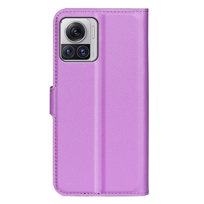 Bild 6,  Motorola Edge 30 Ultra 5G Fodral Litchi Läder Lila - Teknikhallen.se