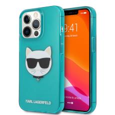 Karl Lagerfeld Karl Lagerfeld iPhone 13 Pro Skal TPU Choupette Fluorescent Bl&aring; - Teknikhallen.se