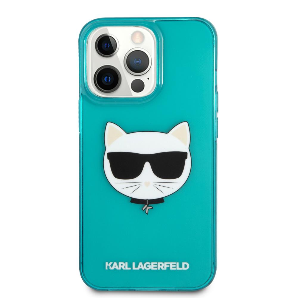 Karl Lagerfeld Karl Lagerfeld iPhone 13 Pro Skal TPU Choupette Fluorescent Blå - Teknikhallen.se