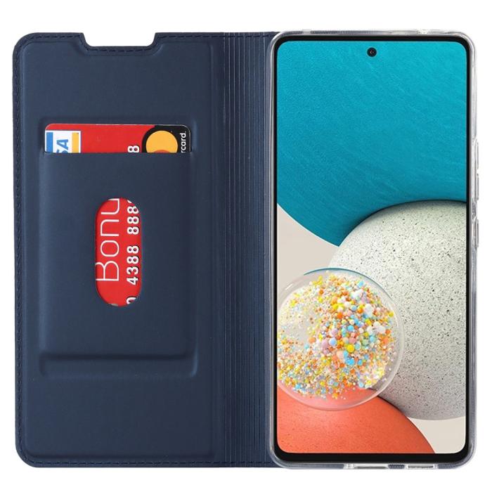 Bild 4,  Samsung Galaxy A53 5G Fodral Flip Skin Touch Blå - Teknikhallen.se