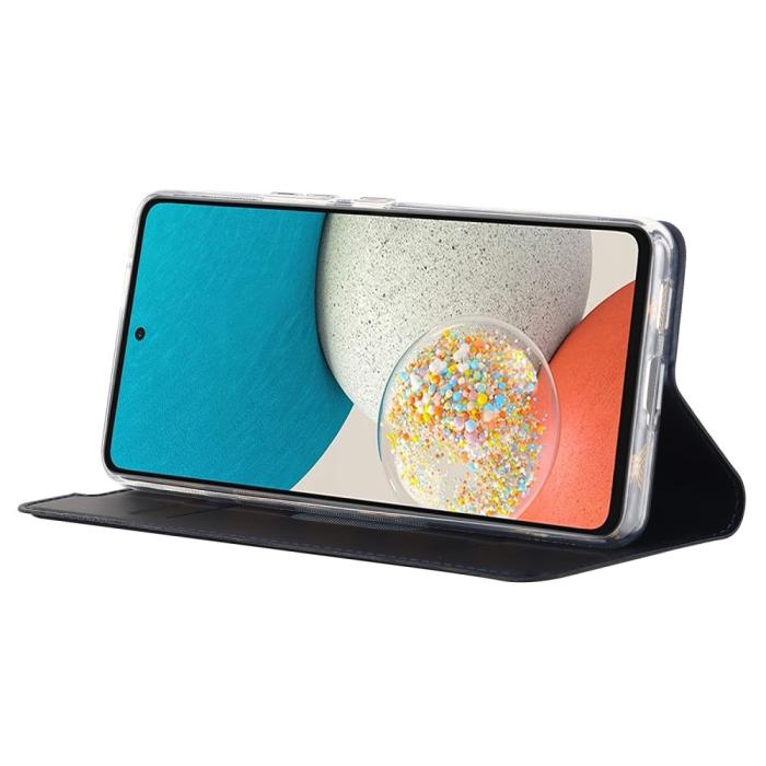 Bild 5,  Samsung Galaxy A53 5G Fodral Flip Skin Touch Blå - Teknikhallen.se