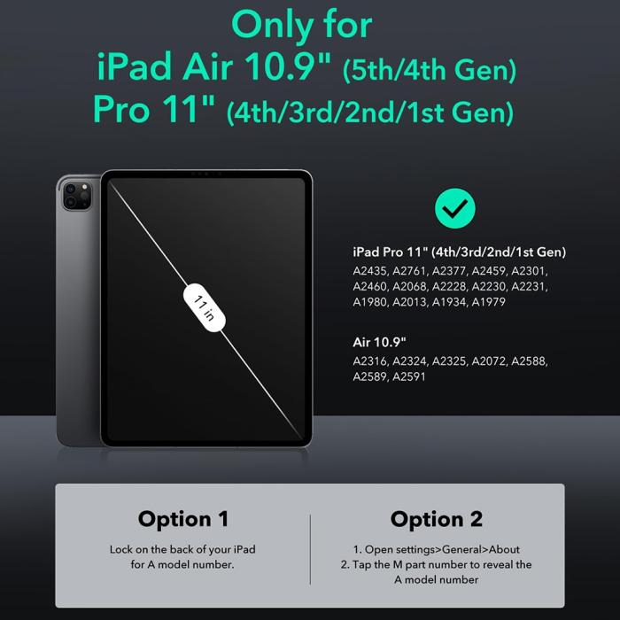 Bild 2, ESR ESR iPad Pro 11/iPad Air 4/5 Skärmskydd 2-PACK Härdat Glas - Teknikhallen.se
