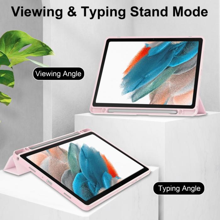 Bild 3,  Samsung Galaxy Tab A9 Plus Fodral Hybrid Pennhållare Rosa - Teknikhallen.se