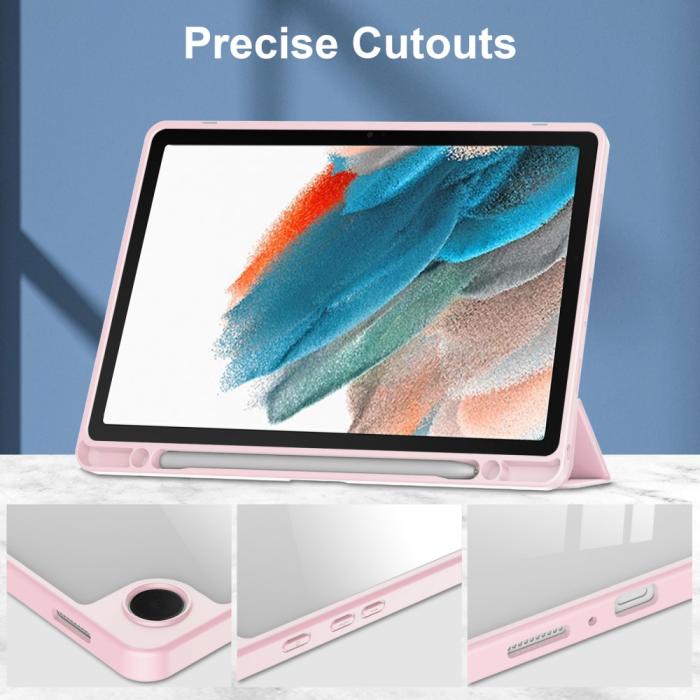 Bild 4,  Samsung Galaxy Tab A9 Plus Fodral Hybrid Pennhållare Rosa - Teknikhallen.se