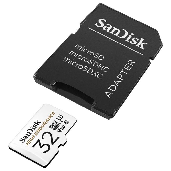 Bild 3, SanDisk SanDisk MicroSDHC 32 GB High Endurance med adapter - Teknikhallen.se