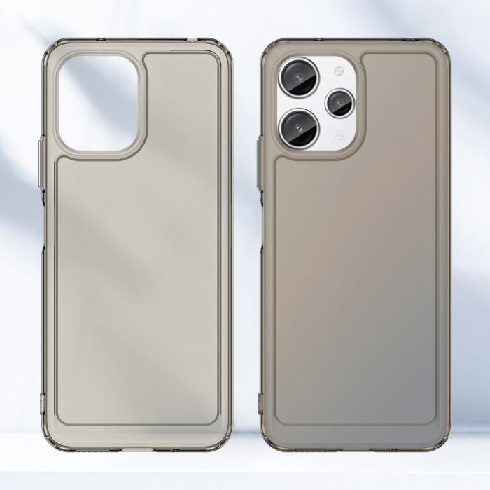 Bild 2,  Xiaomi Redmi 12 5G/4G Skal Akryl/TPU Transparent Grå - Teknikhallen.se