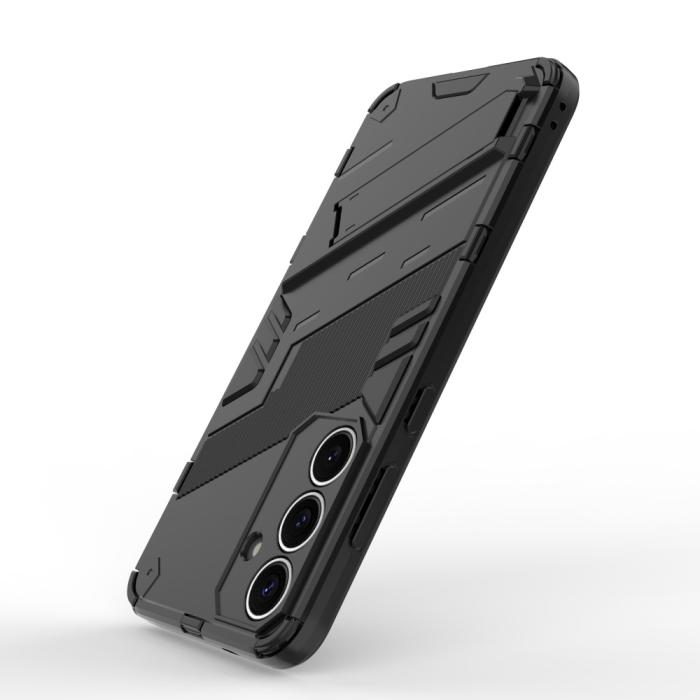 Bild 4,  Samsung Galaxy S25 Skal Kickstand Hybrid Armor Svart - Teknikhallen.se