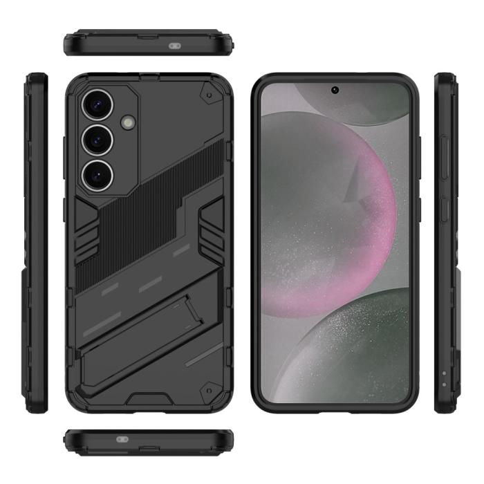 Bild 5,  Samsung Galaxy S25 Skal Kickstand Hybrid Armor Svart - Teknikhallen.se
