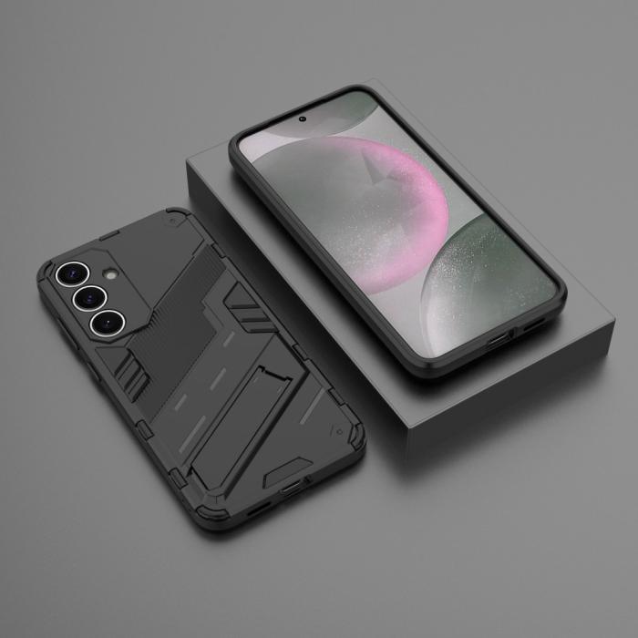 Bild 6,  Samsung Galaxy S25 Skal Kickstand Hybrid Armor Svart - Teknikhallen.se