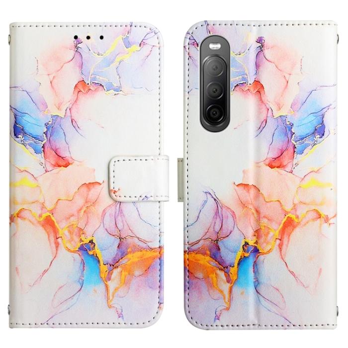 Bild 2,  Sony Xperia 10 IV Fodral Marmor Galaxy Vit - Teknikhallen.se
