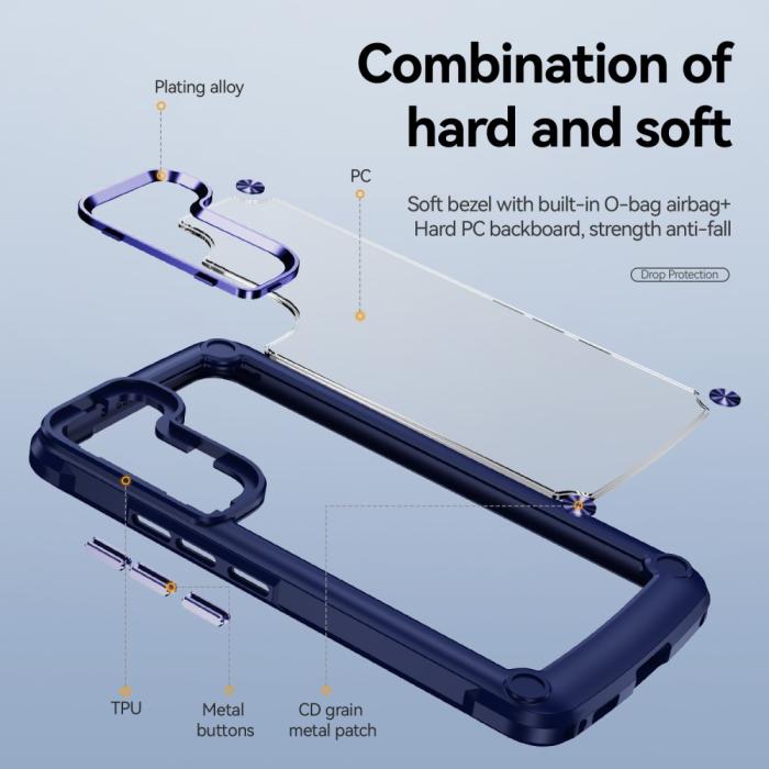 Bild 4,  Samsung Galaxy S23 Skal Xtreme Shockproof Hybrid Blå - Teknikhallen.se