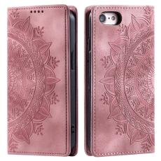  iPhone 17e / 16e Fodral Flip Mandala L&auml;der Ros&eacute;guld - Teknikhallen.se
