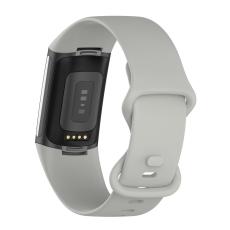  Fitbit Charge 6 / 5 Armband TPU (S) Gr&aring; - Teknikhallen.se