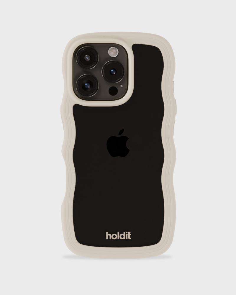 holdit holdit iPhone 16 Pro Max Skal Wavy Light Beige/Transparent - Teknikhallen.se